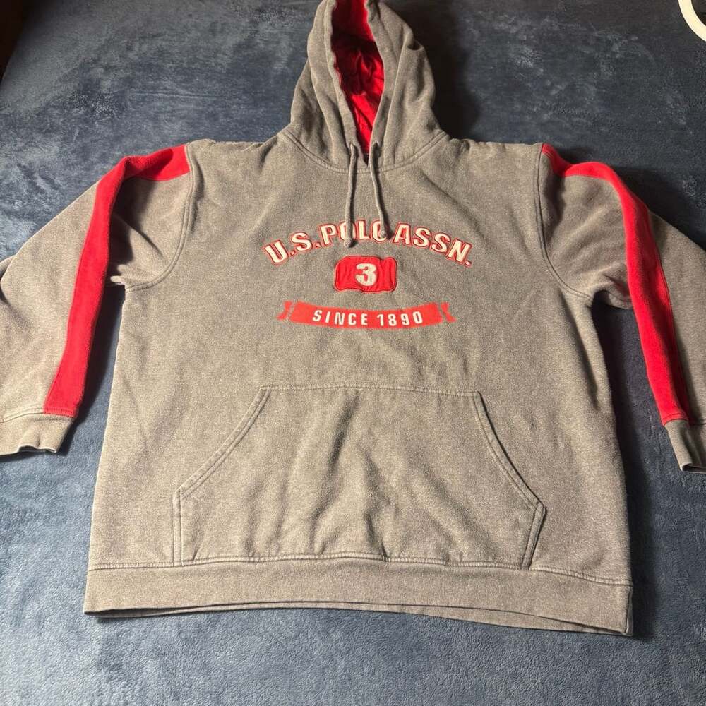 Us Polo Assn Grey Hoodie Since 1890
